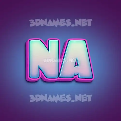 na in Phat Purple style - 3D name wallpaper