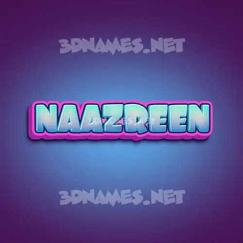 naazreen in Phat Purple style - 3D name wallpaper