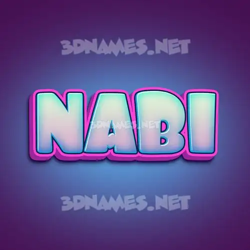 nabi in Phat Purple style - 3D name wallpaper
