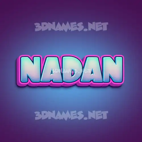 nadan in Phat Purple style - 3D name wallpaper