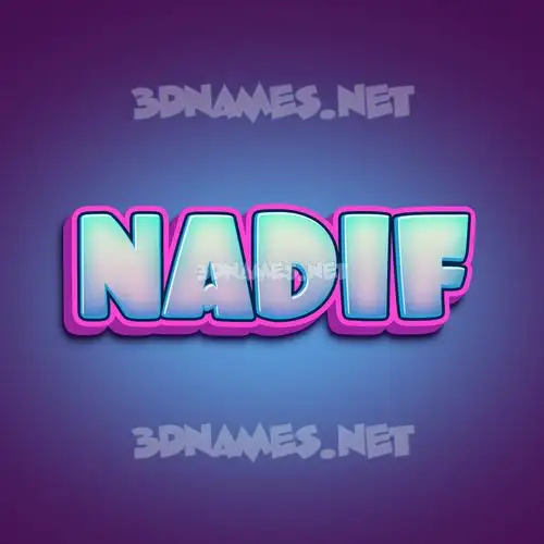 nadif in Phat Purple style - 3D name wallpaper nadif in Phat Purple style - 3D name wallpaper