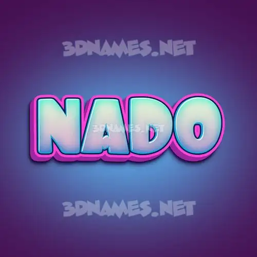 nado in Phat Purple style - 3D name wallpaper nado in Phat Purple style - 3D name wallpaper