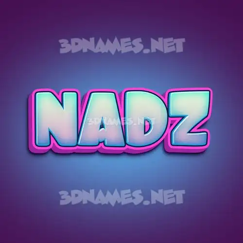nadz in Phat Purple style - 3D name wallpaper