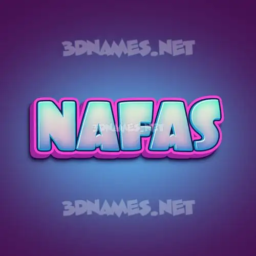 nafas in Phat Purple style - 3D name wallpaper