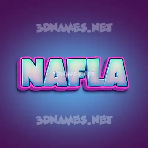 nafla in Phat Purple style - 3D name wallpaper
