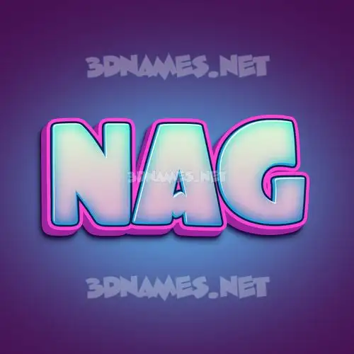nag in Phat Purple style - 3D name wallpaper nag in Phat Purple style - 3D name wallpaper