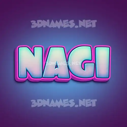 nagi in Phat Purple style - 3D name wallpaper