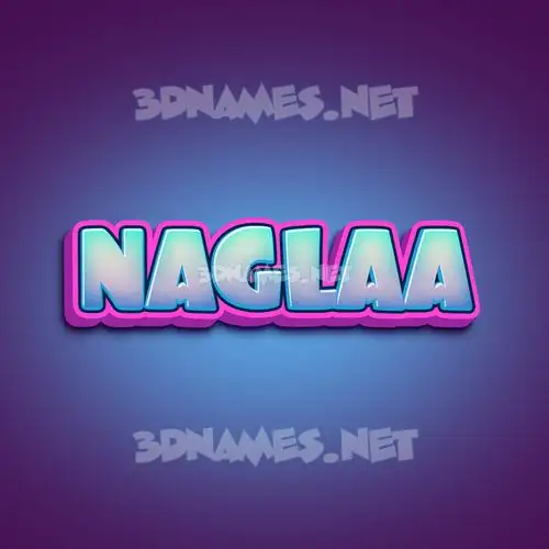 naglaa in Phat Purple style - 3D name wallpaper