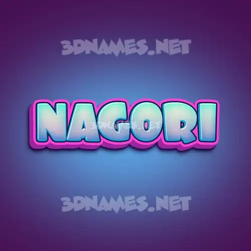 nagori in Phat Purple style - 3D name wallpaper