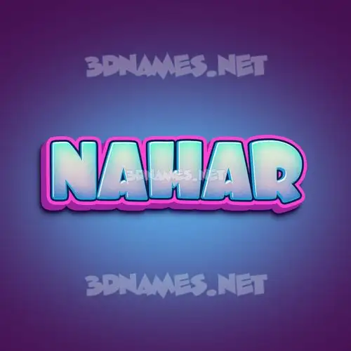 nahar in Phat Purple style - 3D name wallpaper nahar in Phat Purple style - 3D name wallpaper