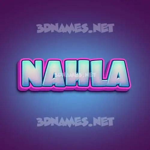 nahla in Phat Purple style - 3D name wallpaper nahla in Phat Purple style - 3D name wallpaper