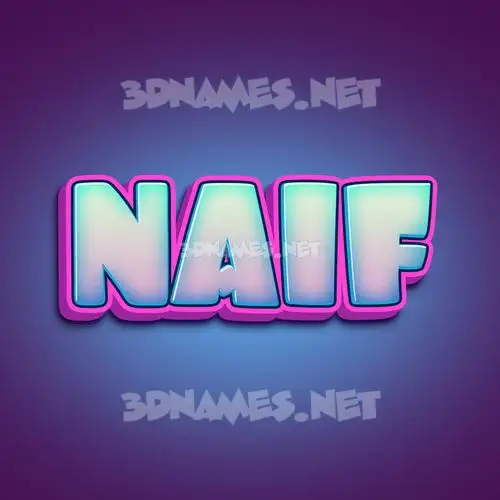 naif in Phat Purple style - 3D name wallpaper naif in Phat Purple style - 3D name wallpaper