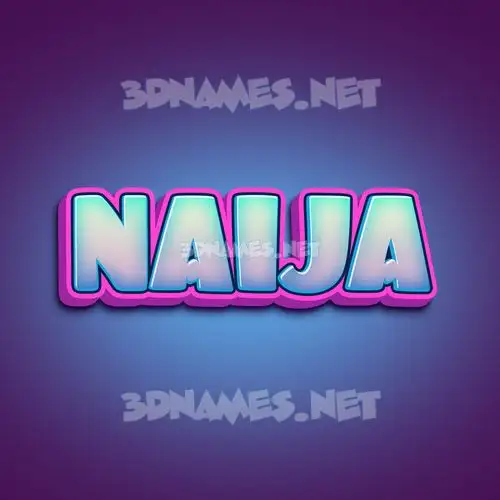 naija in Phat Purple style - 3D name wallpaper