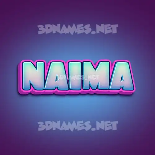 naima in Phat Purple style - 3D name wallpaper