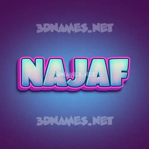 najaf in Phat Purple style - 3D name wallpaper najaf in Phat Purple style - 3D name wallpaper