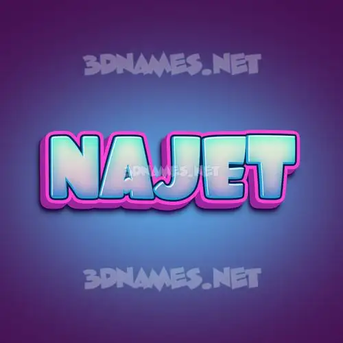 najet in Phat Purple style - 3D name wallpaper