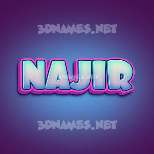 najir in Phat Purple style - 3D name wallpaper najir in Phat Purple style - 3D name wallpaper