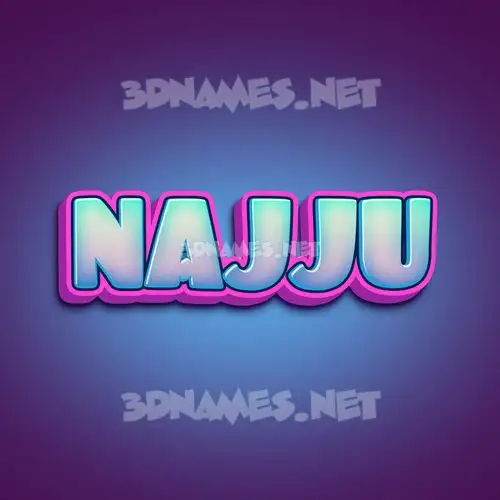 najju in Phat Purple style - 3D name wallpaper najju in Phat Purple style - 3D name wallpaper