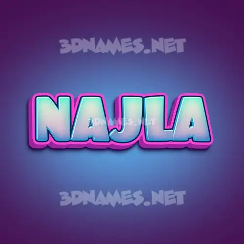 najla in Phat Purple style - 3D name wallpaper najla in Phat Purple style - 3D name wallpaper