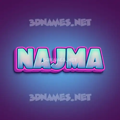 najma in Phat Purple style - 3D name wallpaper