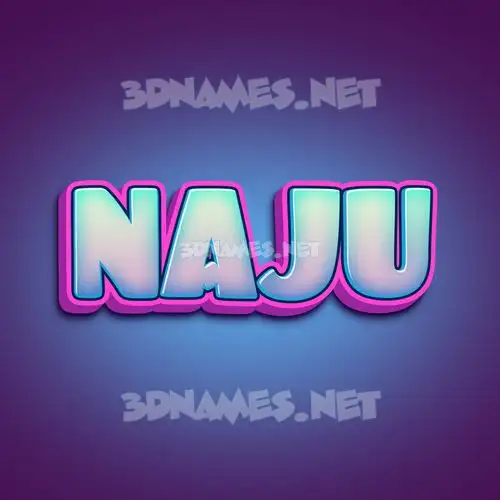 naju in Phat Purple style - 3D name wallpaper naju in Phat Purple style - 3D name wallpaper