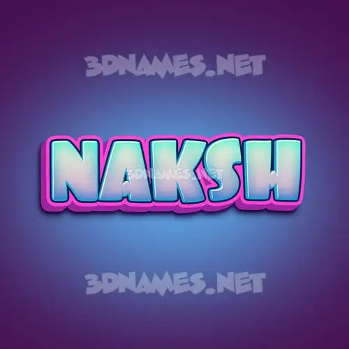 naksh in Phat Purple style - 3D name wallpaper naksh in Phat Purple style - 3D name wallpaper