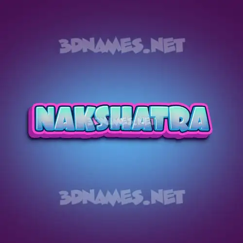 nakshatra in Phat Purple style - 3D name wallpaper