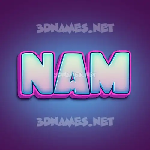 nam in Phat Purple style - 3D name wallpaper