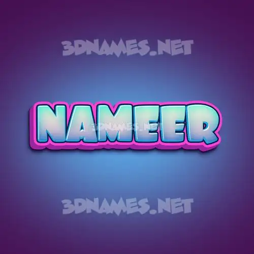 nameer in Phat Purple style - 3D name wallpaper