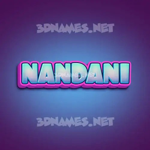 nandani in Phat Purple style - 3D name wallpaper