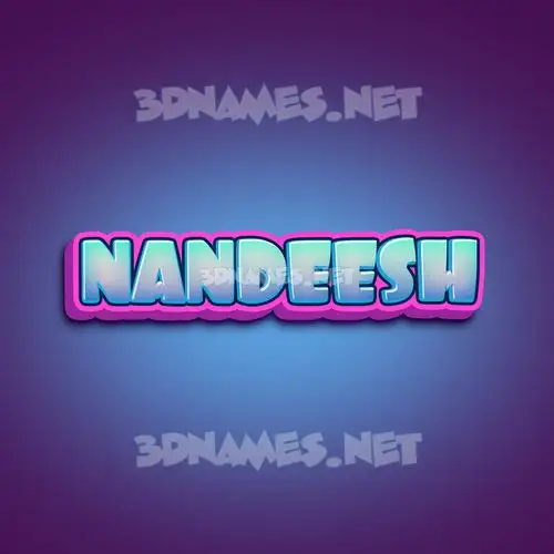 nandeesh in Phat Purple style - 3D name wallpaper