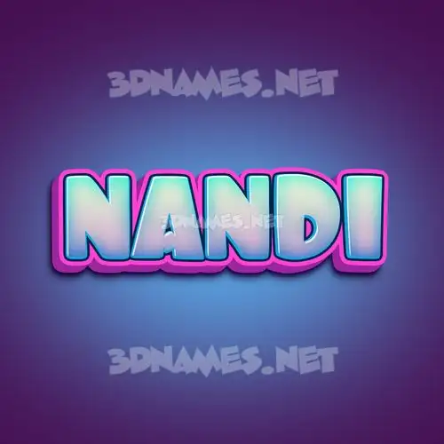 nandi in Phat Purple style - 3D name wallpaper