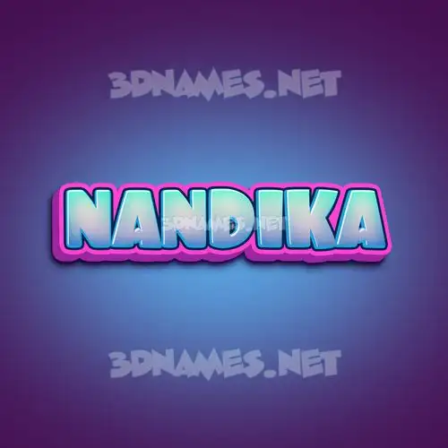 nandika in Phat Purple style - 3D name wallpaper