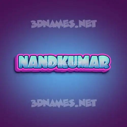 nandkumar in Phat Purple style - 3D name wallpaper
