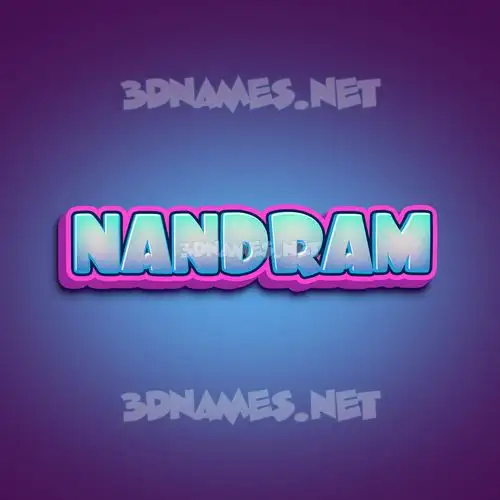 nandram in Phat Purple style - 3D name wallpaper