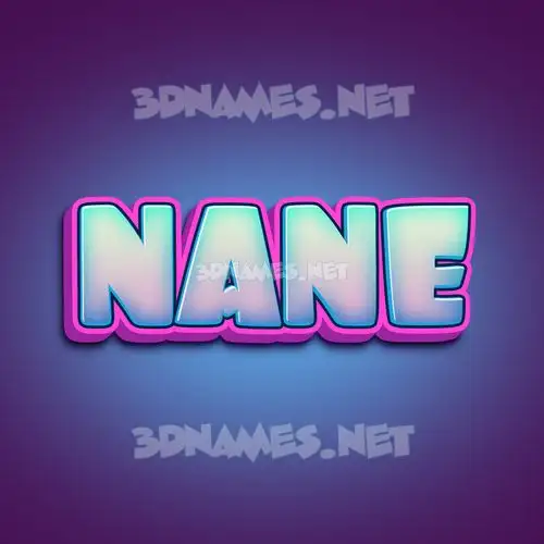 nane in Phat Purple style - 3D name wallpaper nane in Phat Purple style - 3D name wallpaper