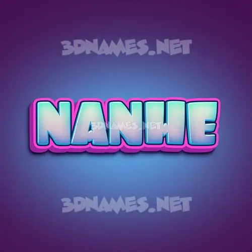 nanhe in Phat Purple style - 3D name wallpaper