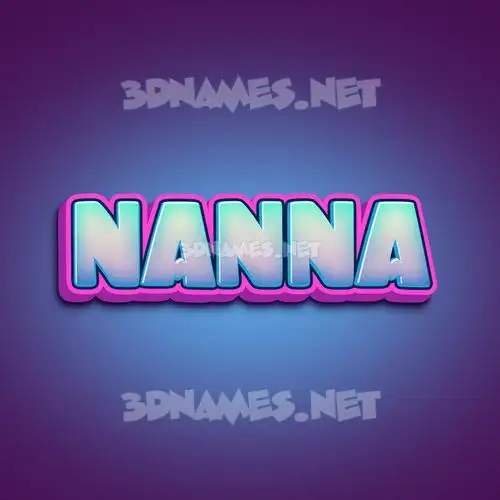 nanna in Phat Purple style - 3D name wallpaper
