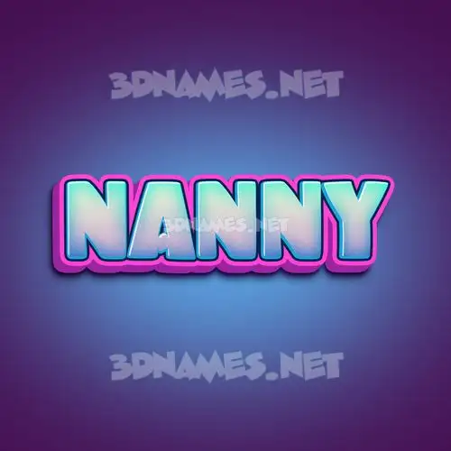 nanny in Phat Purple style - 3D name wallpaper nanny in Phat Purple style - 3D name wallpaper