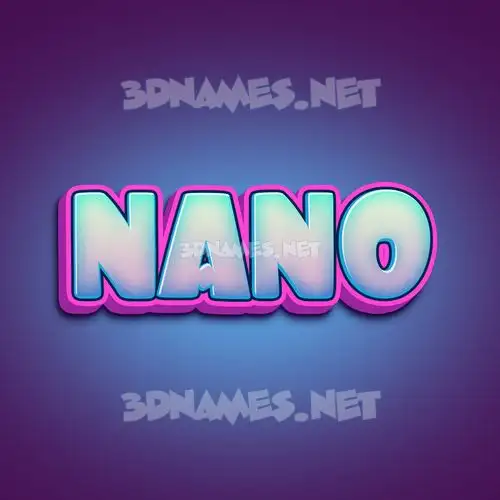 nano in Phat Purple style - 3D name wallpaper