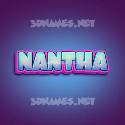 nantha in Phat Purple style - 3D name wallpaper