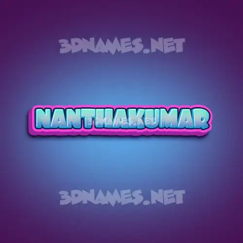 nanthakumar in Phat Purple style - 3D name wallpaper