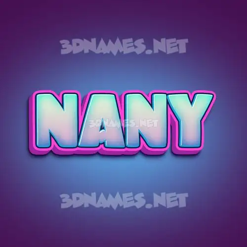 nany in Phat Purple style - 3D name wallpaper
