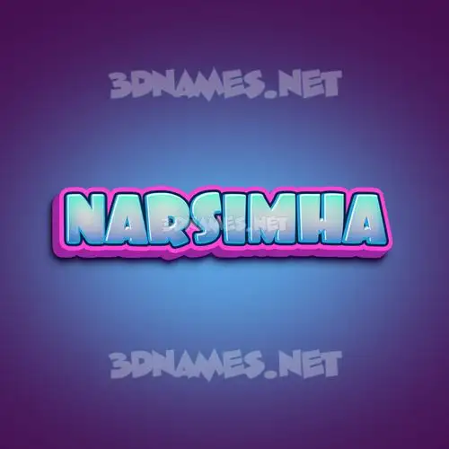 narsimha in Phat Purple style - 3D name wallpaper
