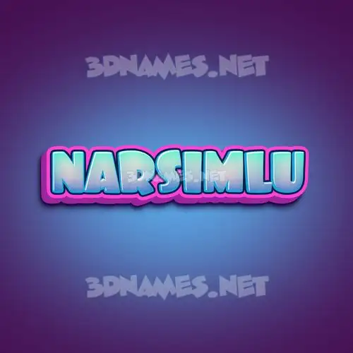 narsimlu in Phat Purple style - 3D name wallpaper