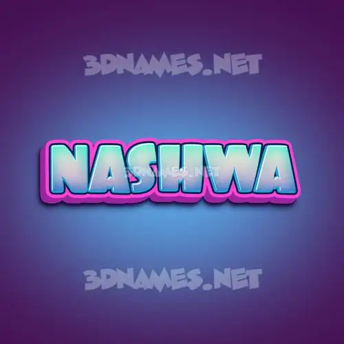 nashwa in Phat Purple style - 3D name wallpaper