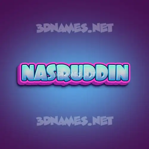 nasruddin in Phat Purple style - 3D name wallpaper