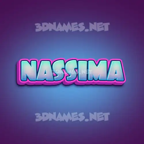 nassima in Phat Purple style - 3D name wallpaper