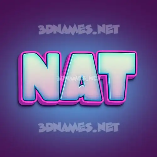 nat in Phat Purple style - 3D name wallpaper nat in Phat Purple style - 3D name wallpaper