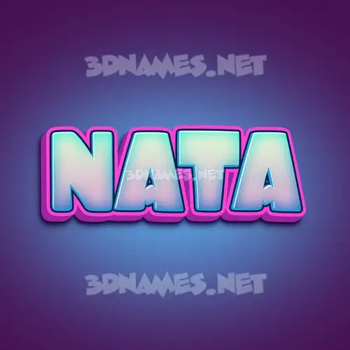 nata in Phat Purple style - 3D name wallpaper nata in Phat Purple style - 3D name wallpaper
